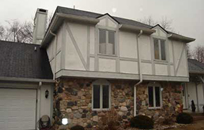 Before image for a home that needed new siding in Indianapolis