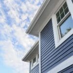 blue james hardie siding on a home in Carmel, Indiana