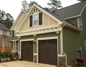 Green james hardie board siding