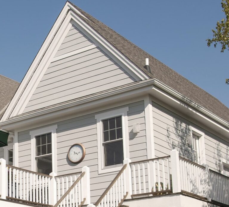 Light gray James Hardie siding in Greenwood, Indiana