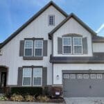 White James Hardie vertical siding