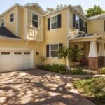 Home with yellow Hardie siding