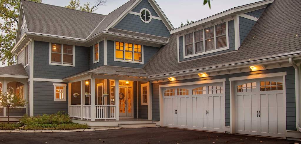 Blue shingle Hardie Board siding in Carmel, IN