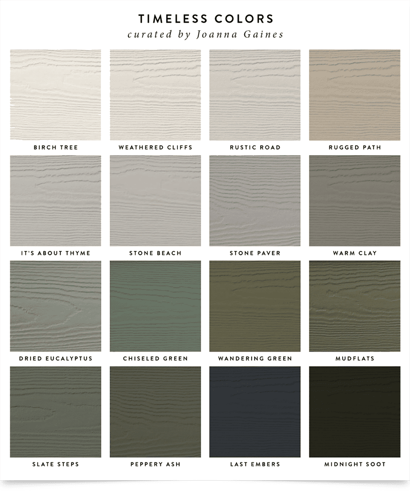 James Hardie Magnolia Home Collection color palette