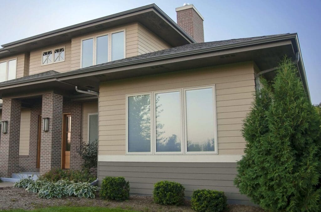 Home in Fishers, IN, with new windows and doors.