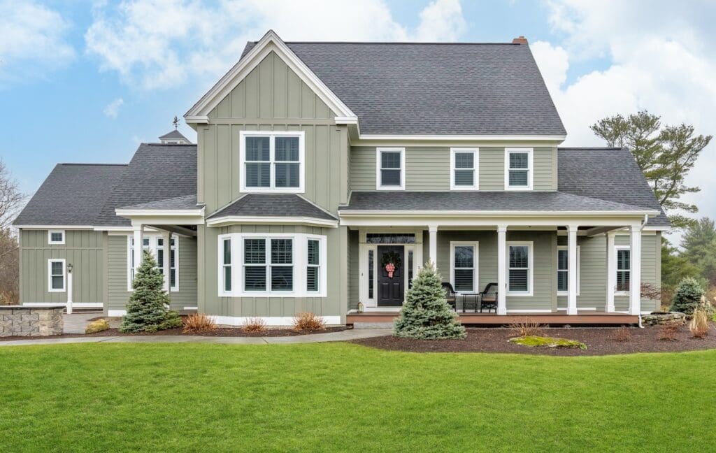Home with new James Hardie siding.