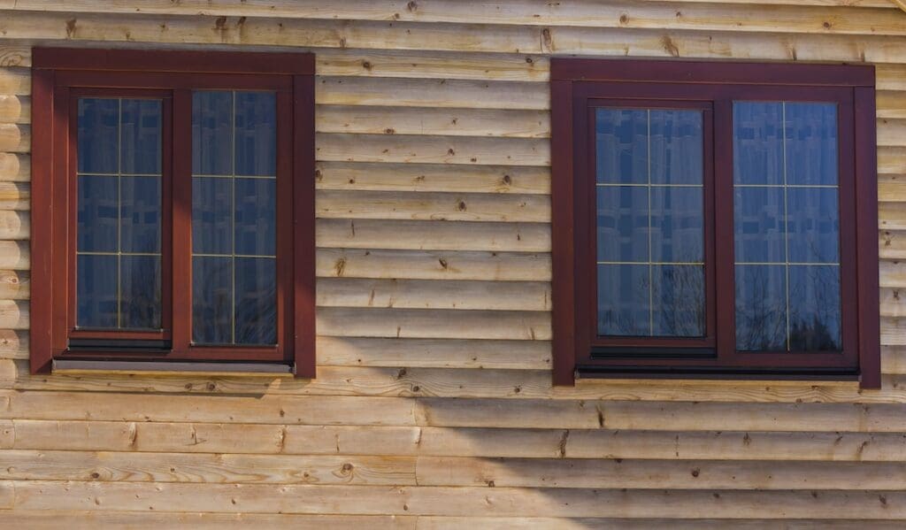 Home with wood siding