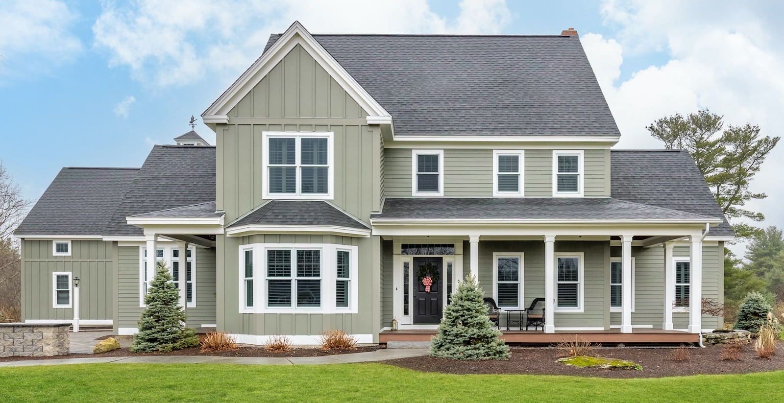 Durable and beautiful siding on a home where an elderly couple live.