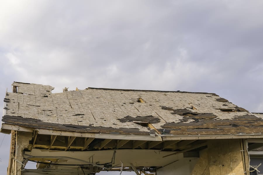 Roof wind damage