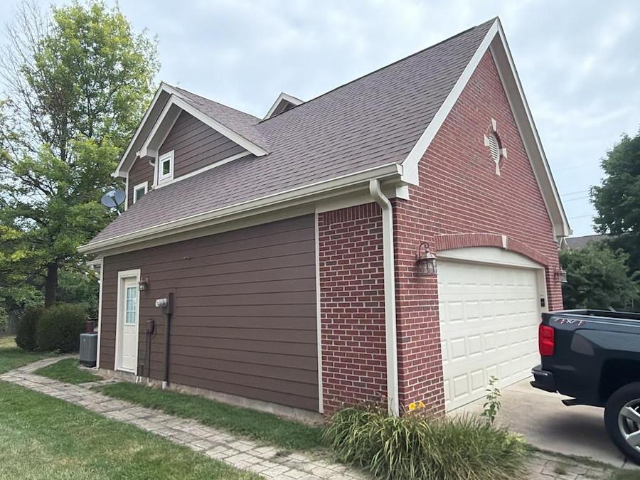 Horizontal siding on exterior